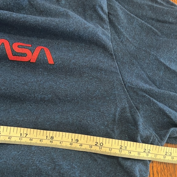 NASA Fifth Sun T Shirt Long Sleeve L Blue Mens Astronaut Space Shuttle Crew Neck - Picture 15 of 16